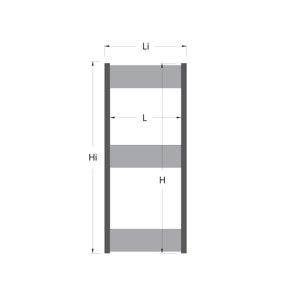 Flush-to-the-wall doors without crossbar